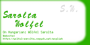 sarolta wolfel business card